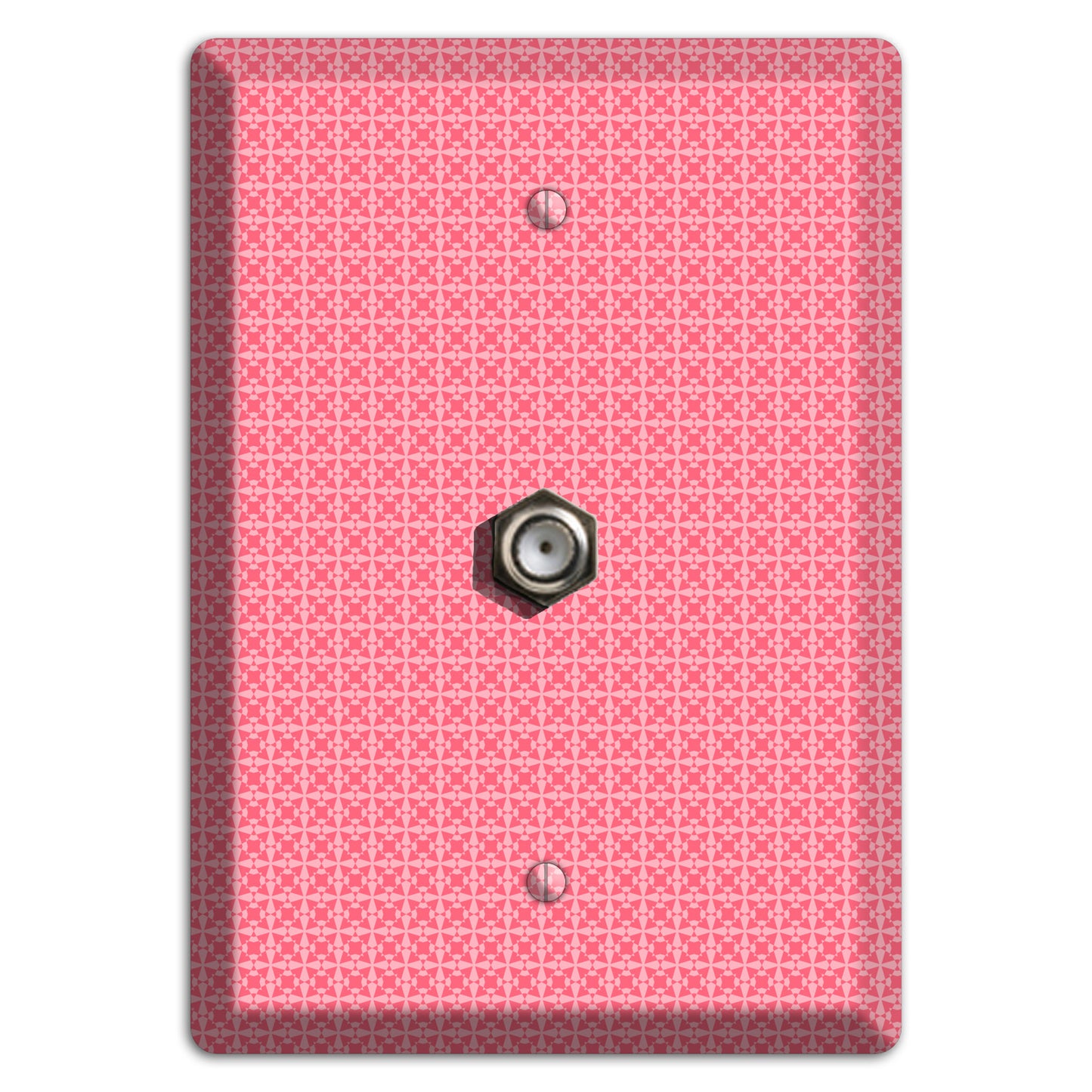 Multi Pink Tiled Arabesque Cable Wallplate