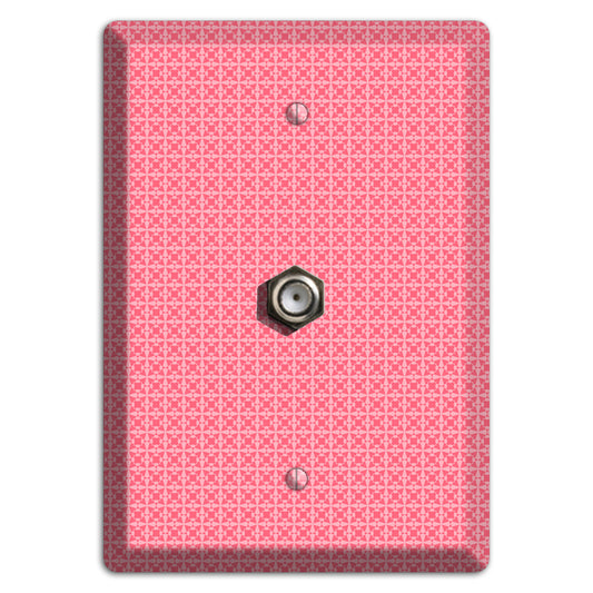 Multi Pink Tiled Arabesque Cable Wallplate