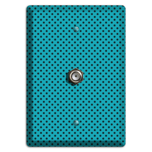Turquoise with Polka Dots Cable Wallplate