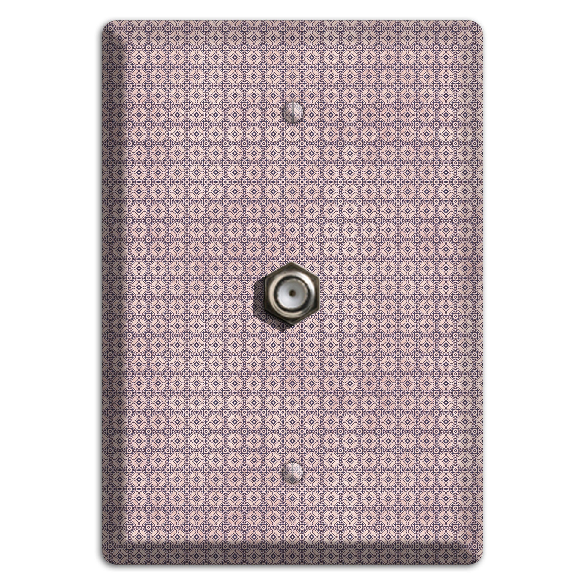 Multi Dusty Mauve Arabesque Cable Wallplate