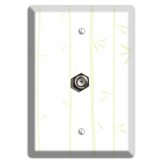 Light Green Bamboo Cable Wallplate