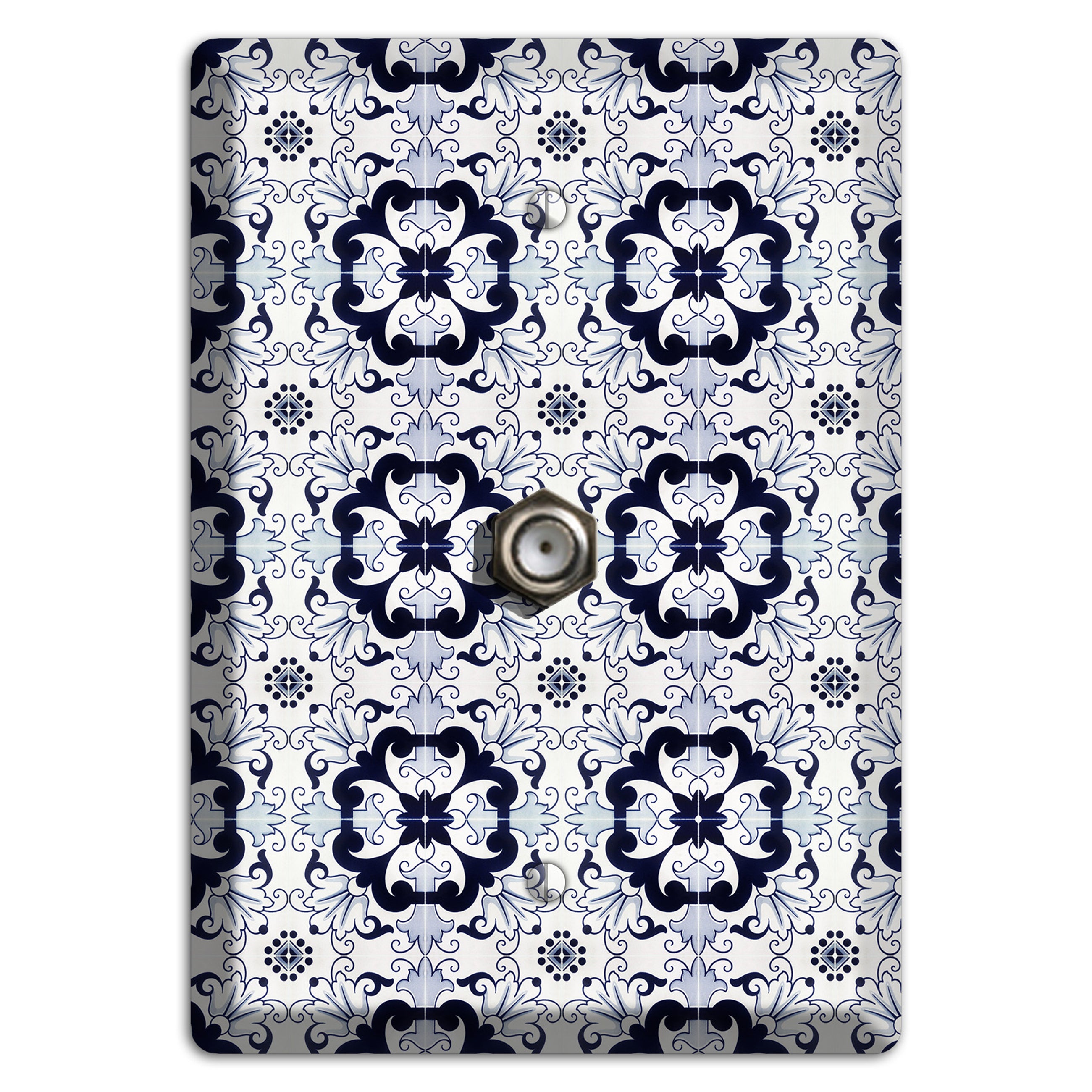 Tavira Tiles 7 Cable Wallplate