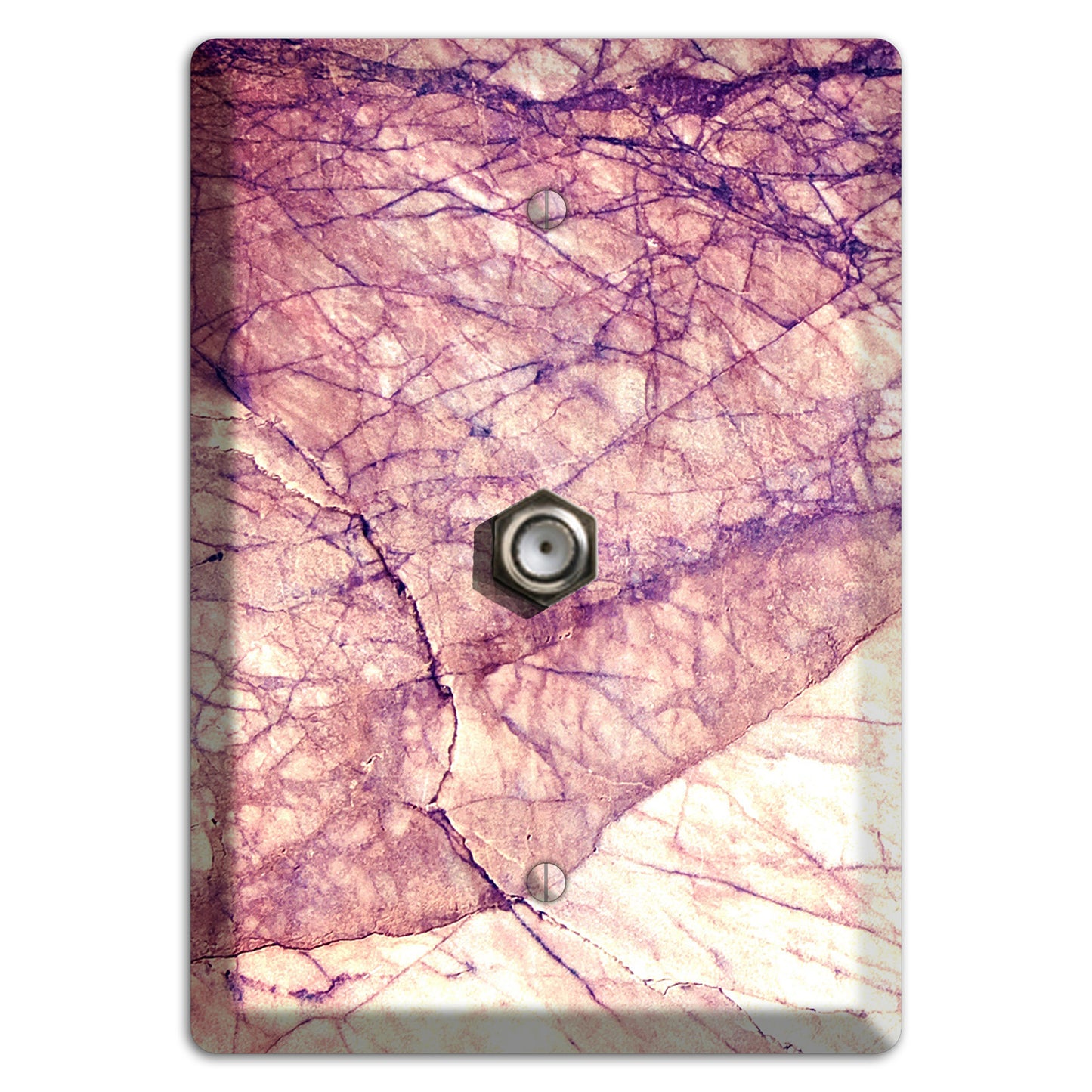 Cavern Pink Marble Cable Wallplate
