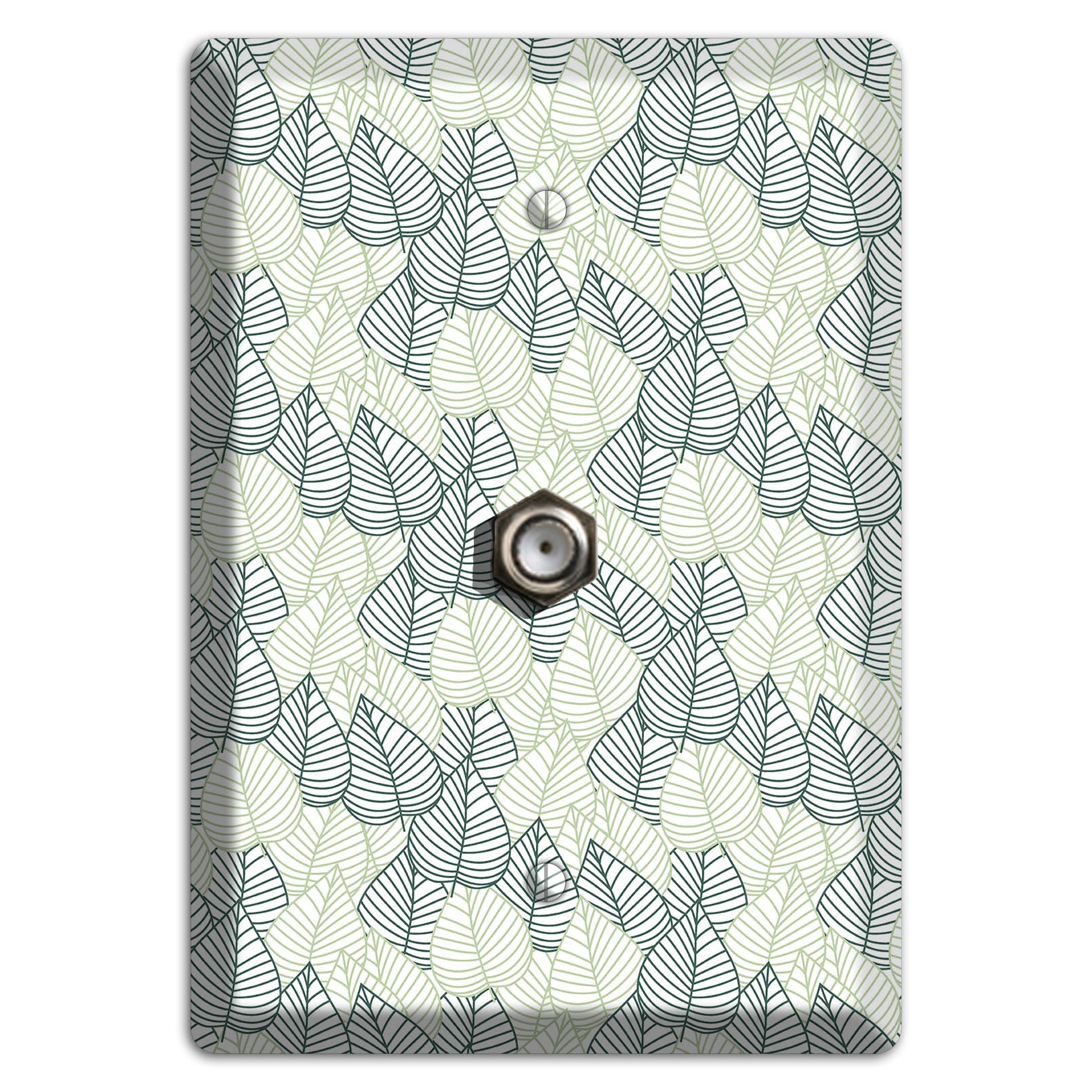 Leaves Style N Cable Wallplate