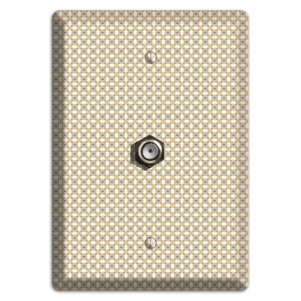 Multi Beige Tiled Arabesque Cable Wallplate