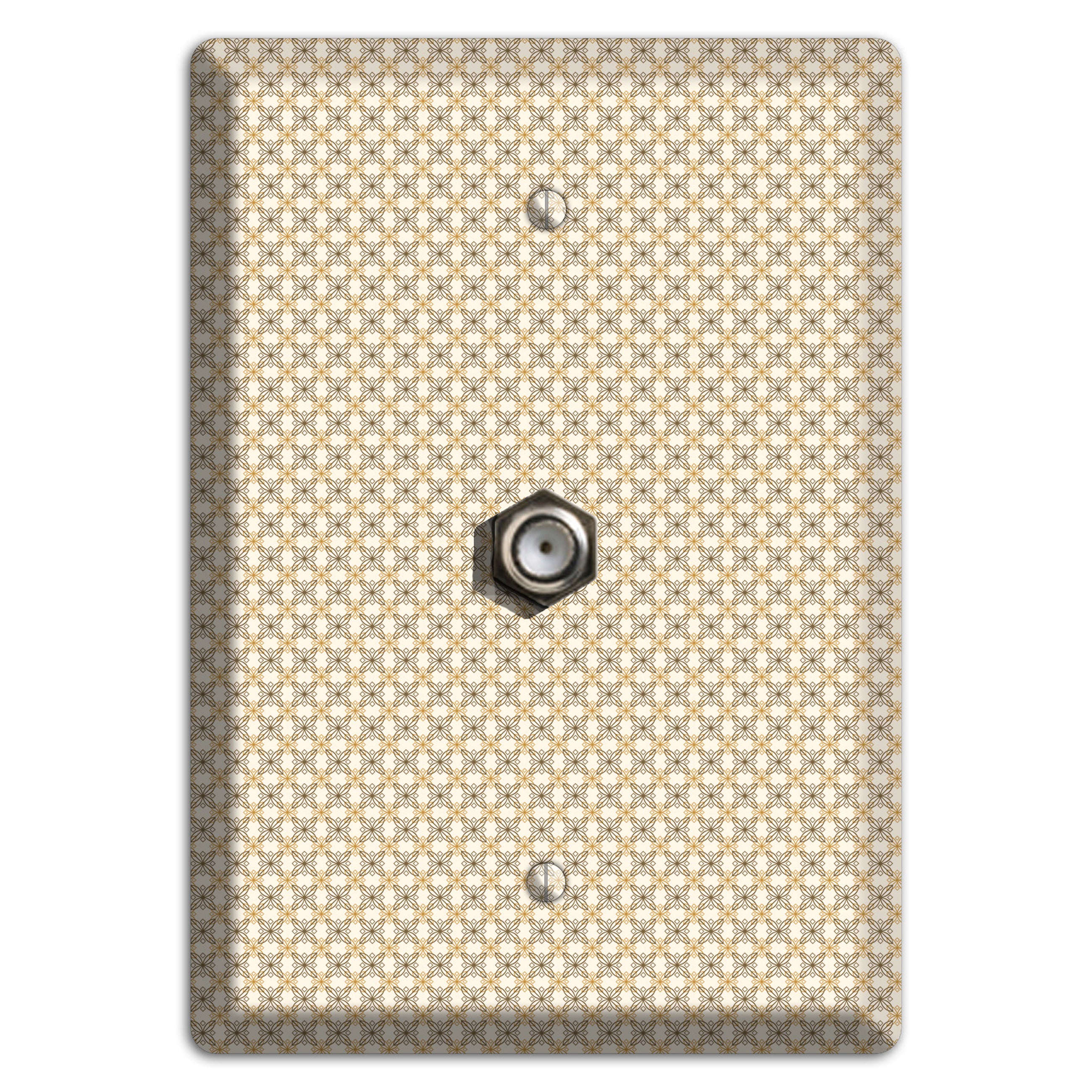 Multi Beige Tiled Arabesque Cable Wallplate