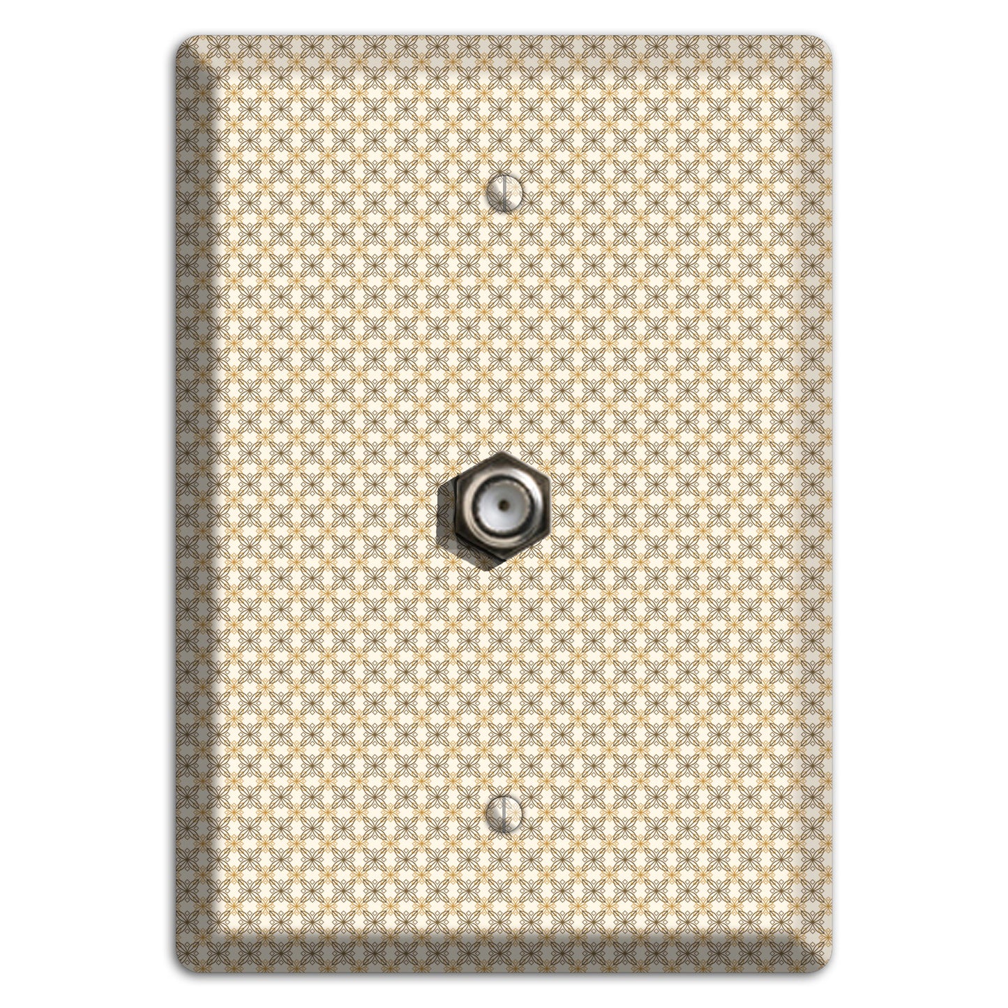 Multi Beige Tiled Arabesque Cable Wallplate