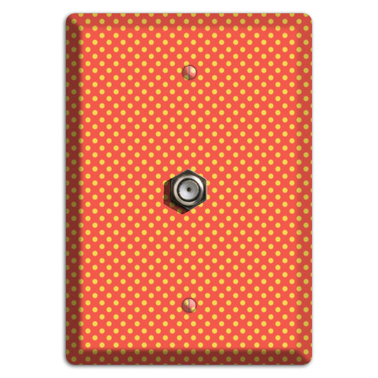 Orange Multi Tiny Polka Dots Cable Wallplate
