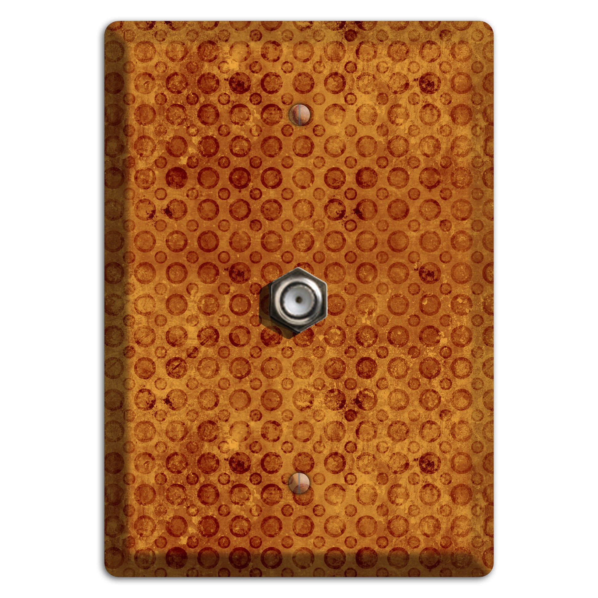 Maroon Circles Cable Wallplate