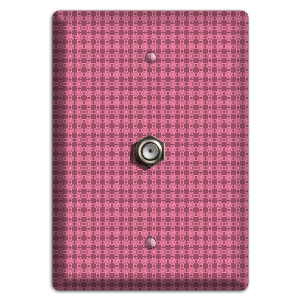 Multi Pink Tiled Cable Wallplate