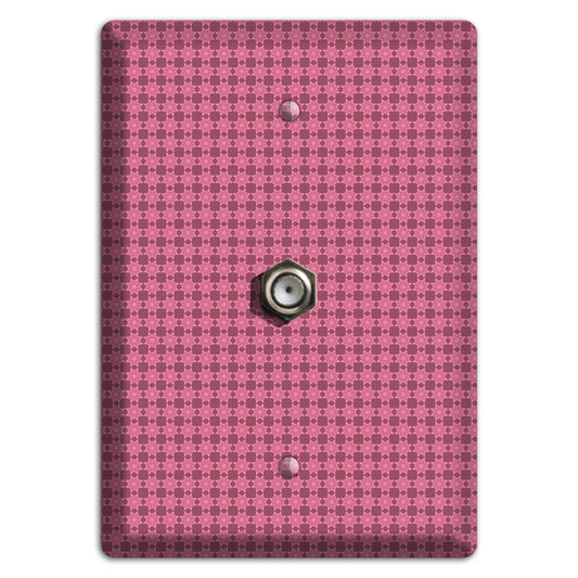 Multi Pink Tiled Cable Wallplate