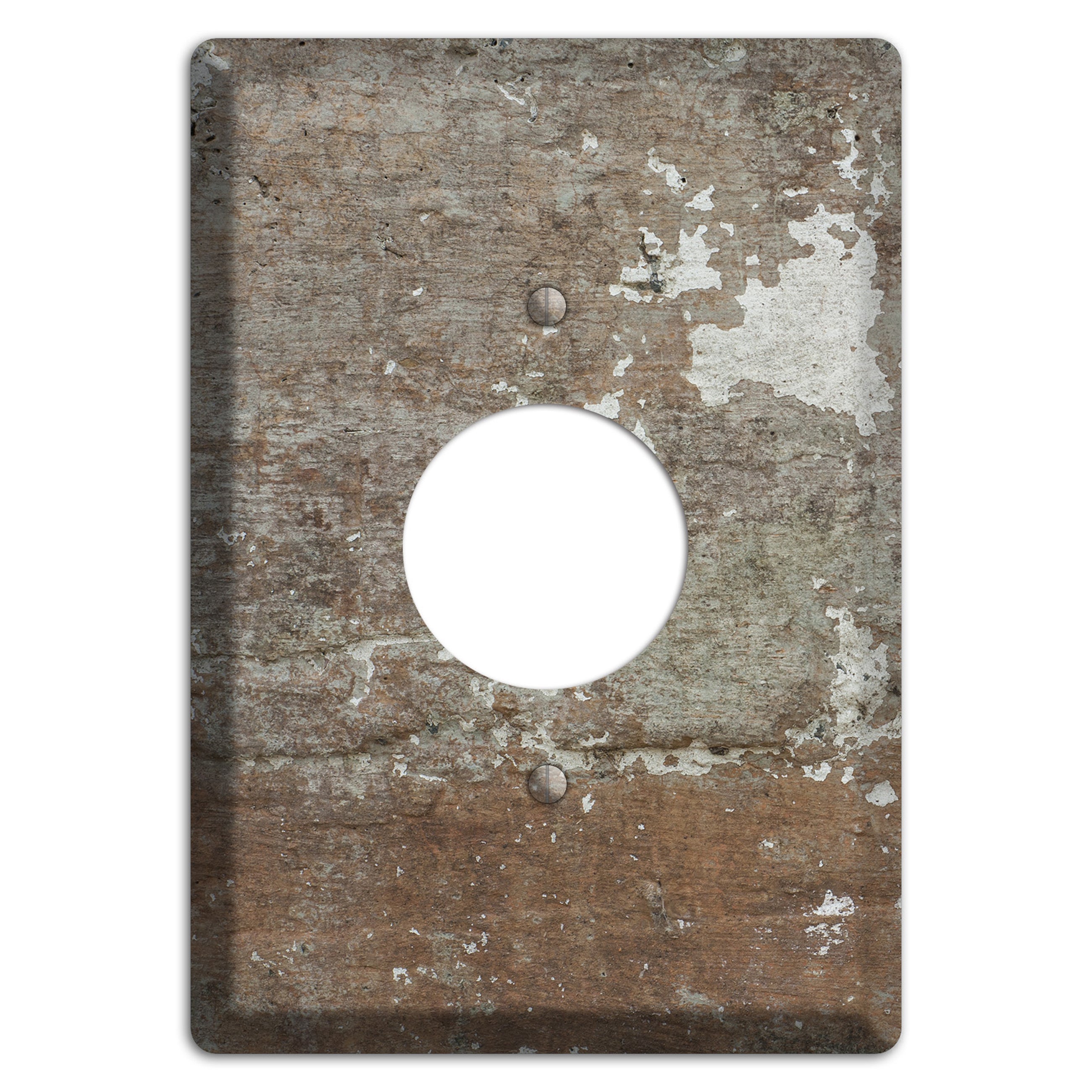 Old Concrete 11 Single Receptacle Wallplate
