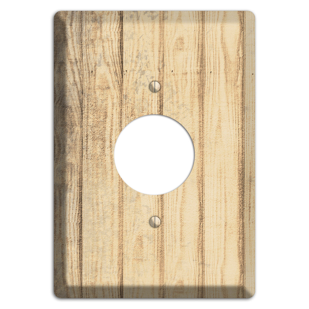 Hampton Weathered Wood Single Receptacle Wallplate