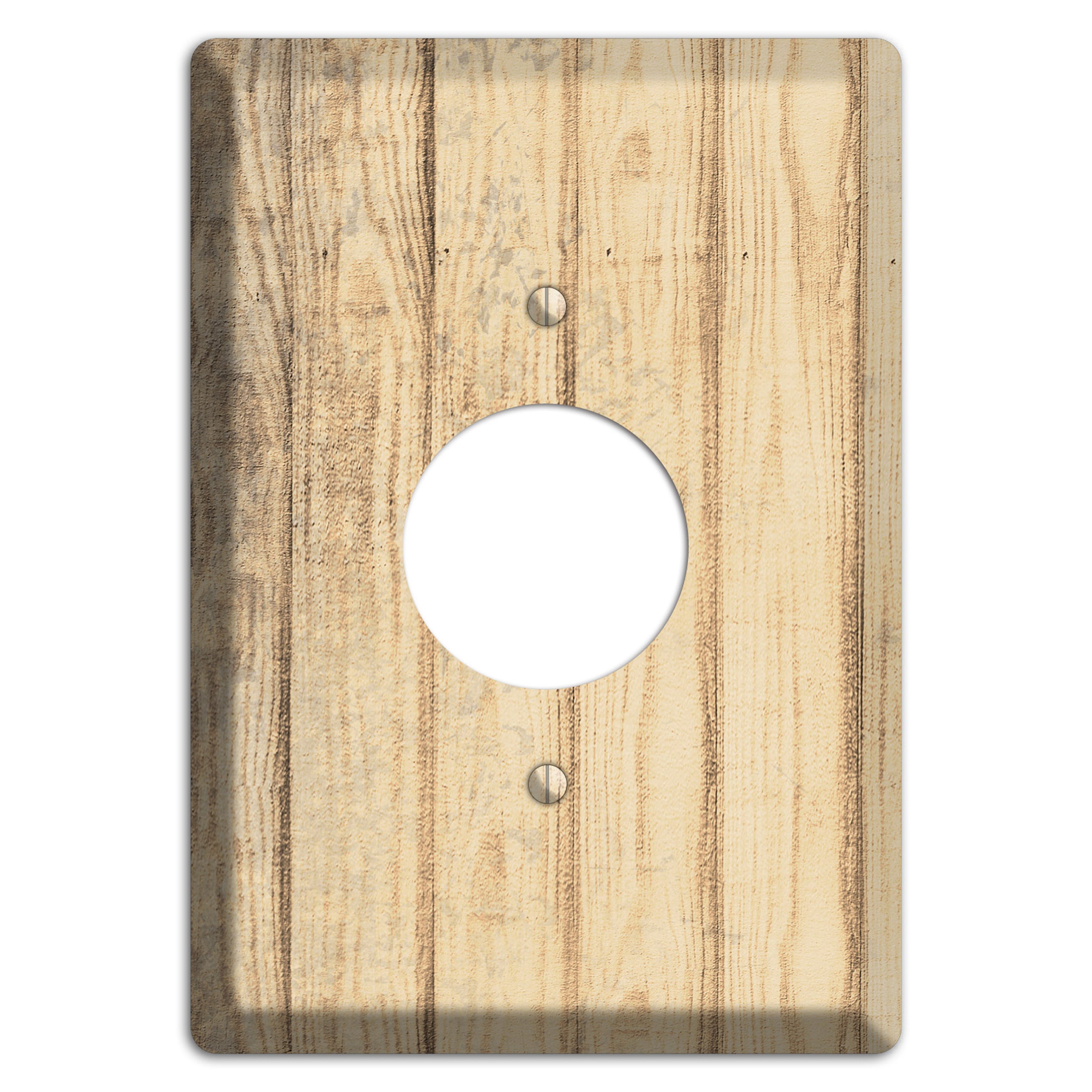 Hampton Weathered Wood Single Receptacle Wallplate