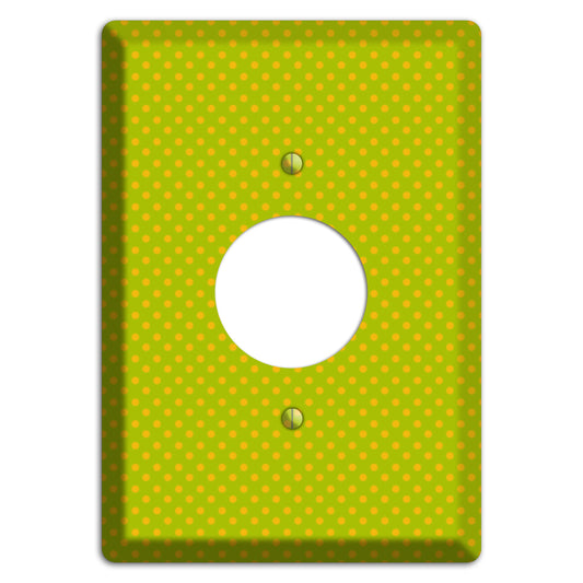Multi Lime Tiny Polka Dots Single Receptacle Wallplate