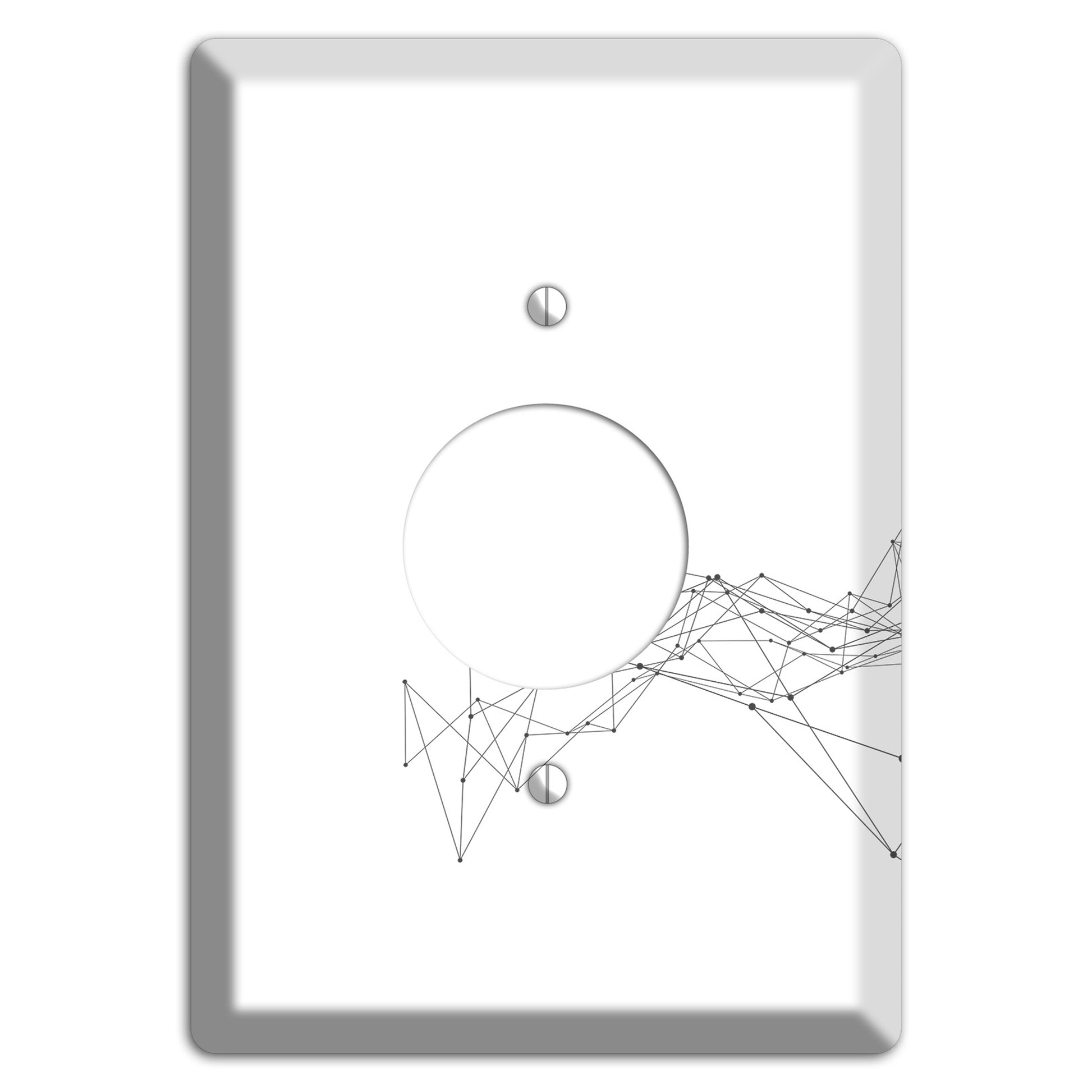 Ink Brushstrokes 7 Single Receptacle Wallplate