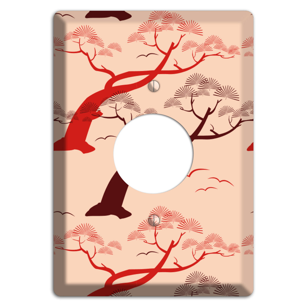 Asian Trees Single Receptacle Wallplate