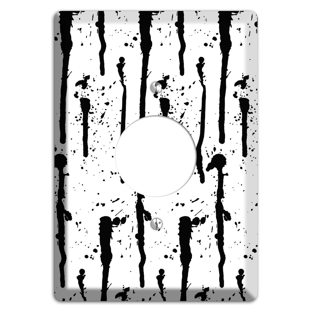 Ink Drips 9 Single Receptacle Wallplate