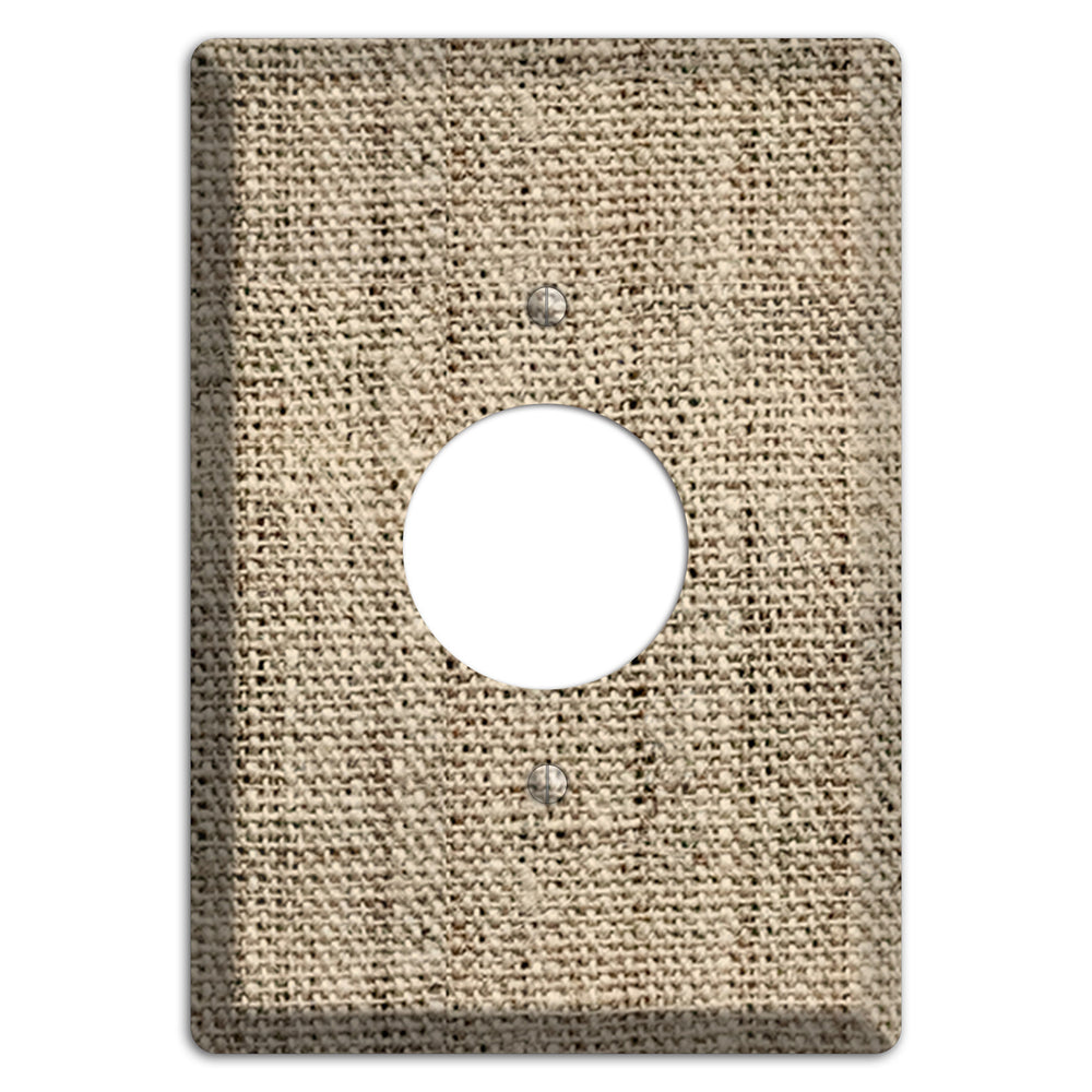 Hillary Burlap Single Receptacle Wallplate