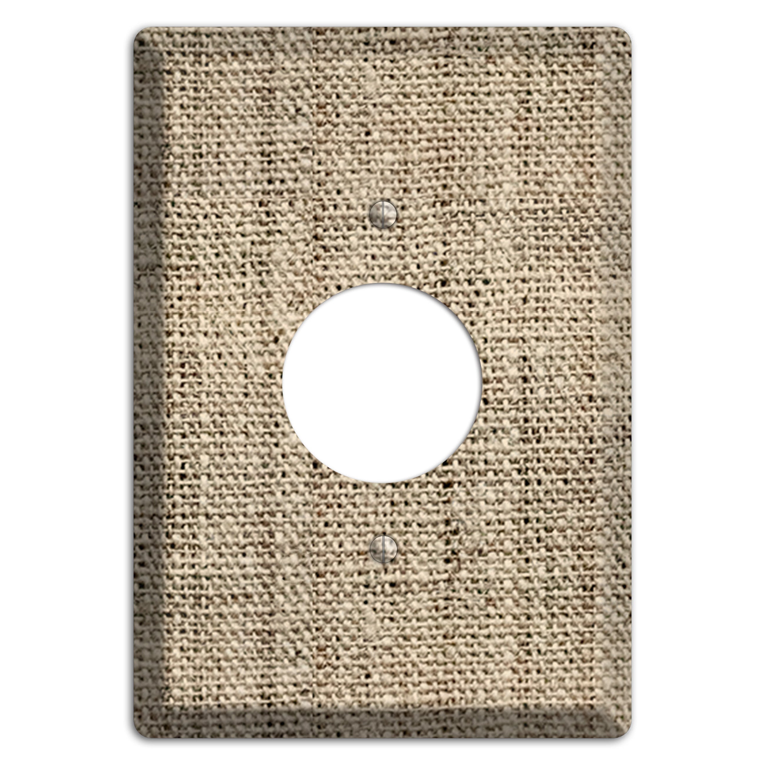 Hillary Burlap Single Receptacle Wallplate