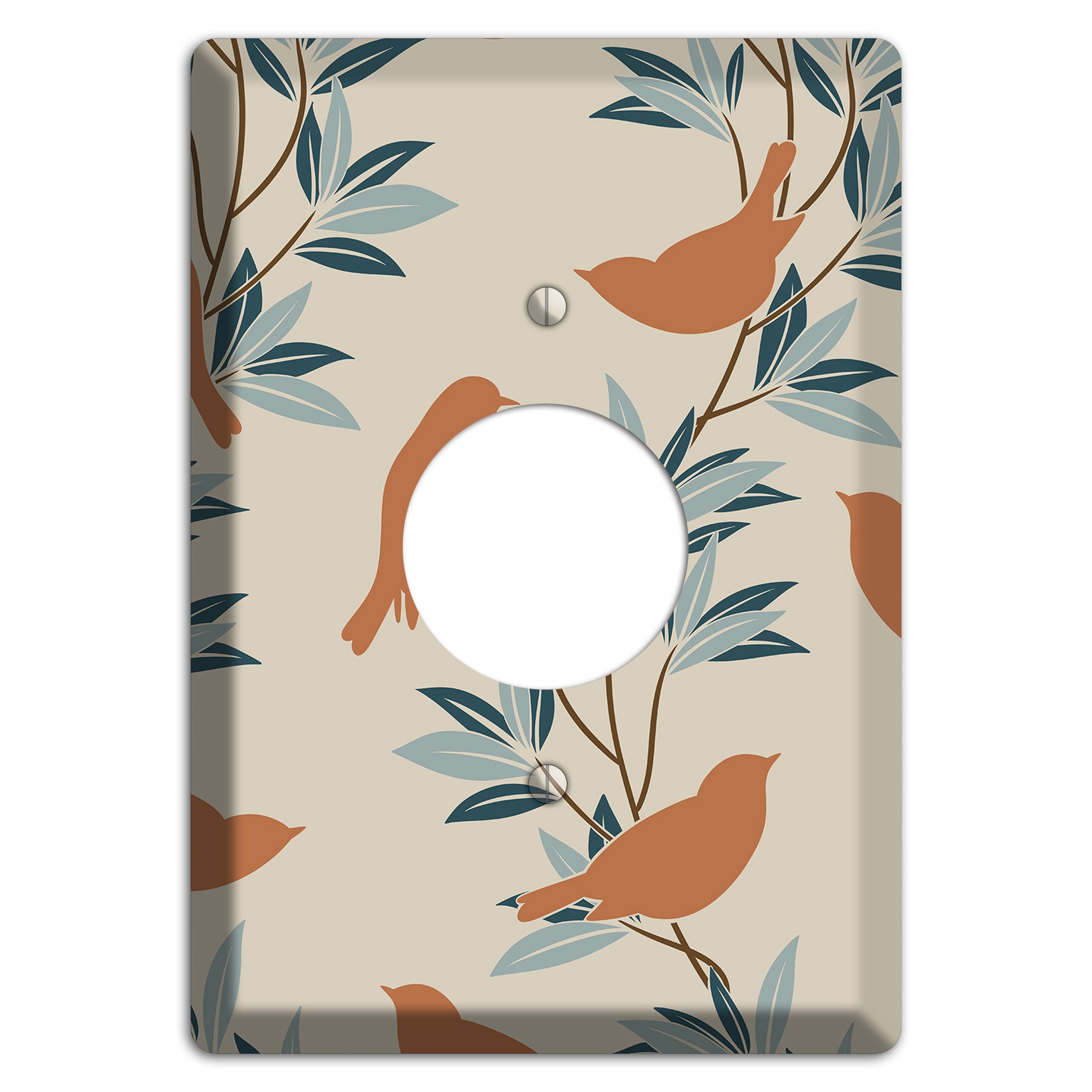 Bird Branch 2 Single Receptacle Wallplate