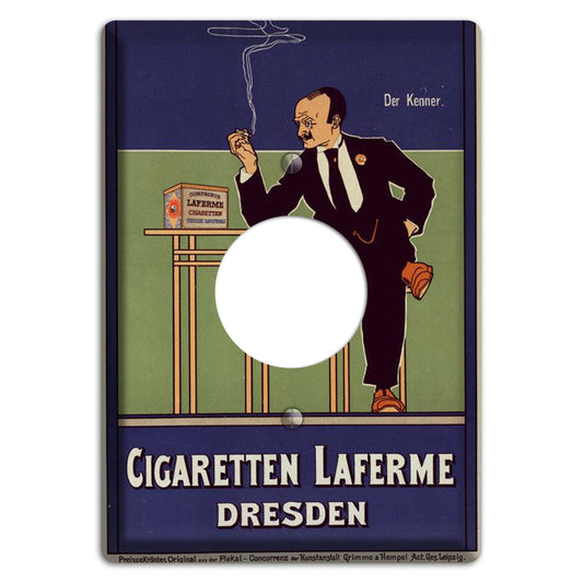 Cigaretten Laferme Vintage Poster Single Receptacle Wallplate