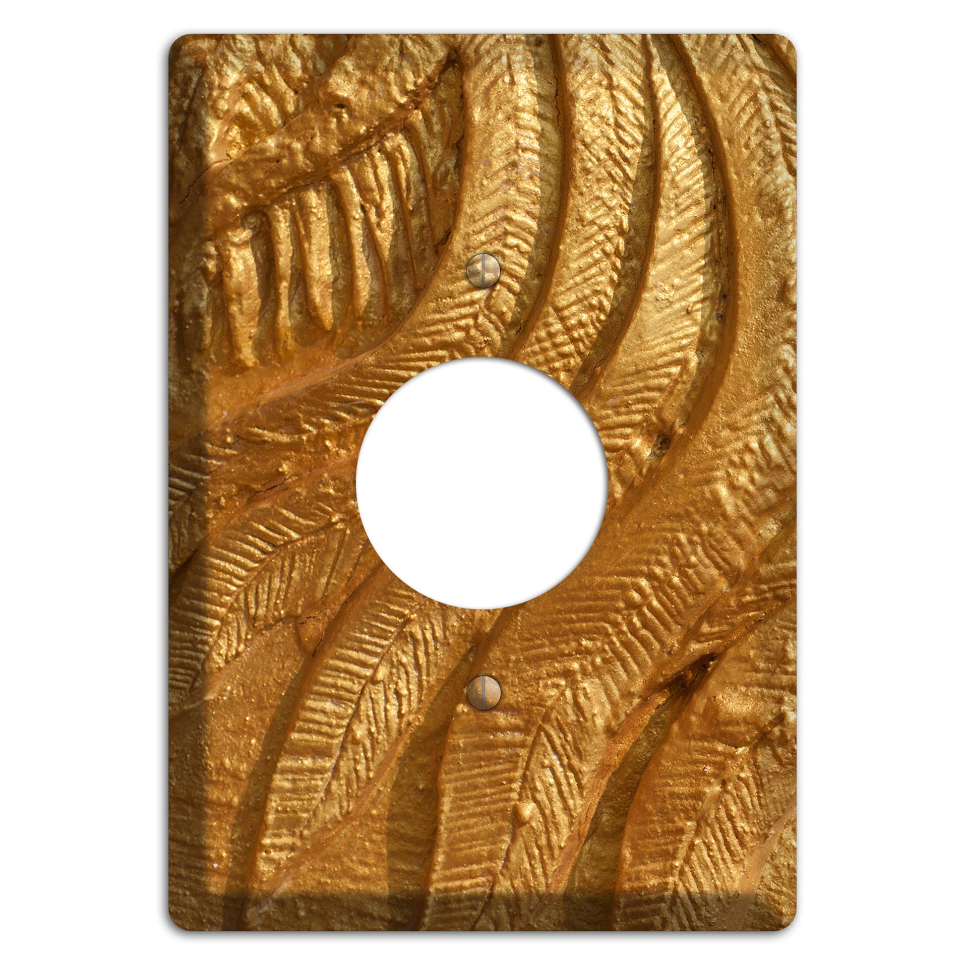 Gold Swirl Concrete Single Receptacle Wallplate