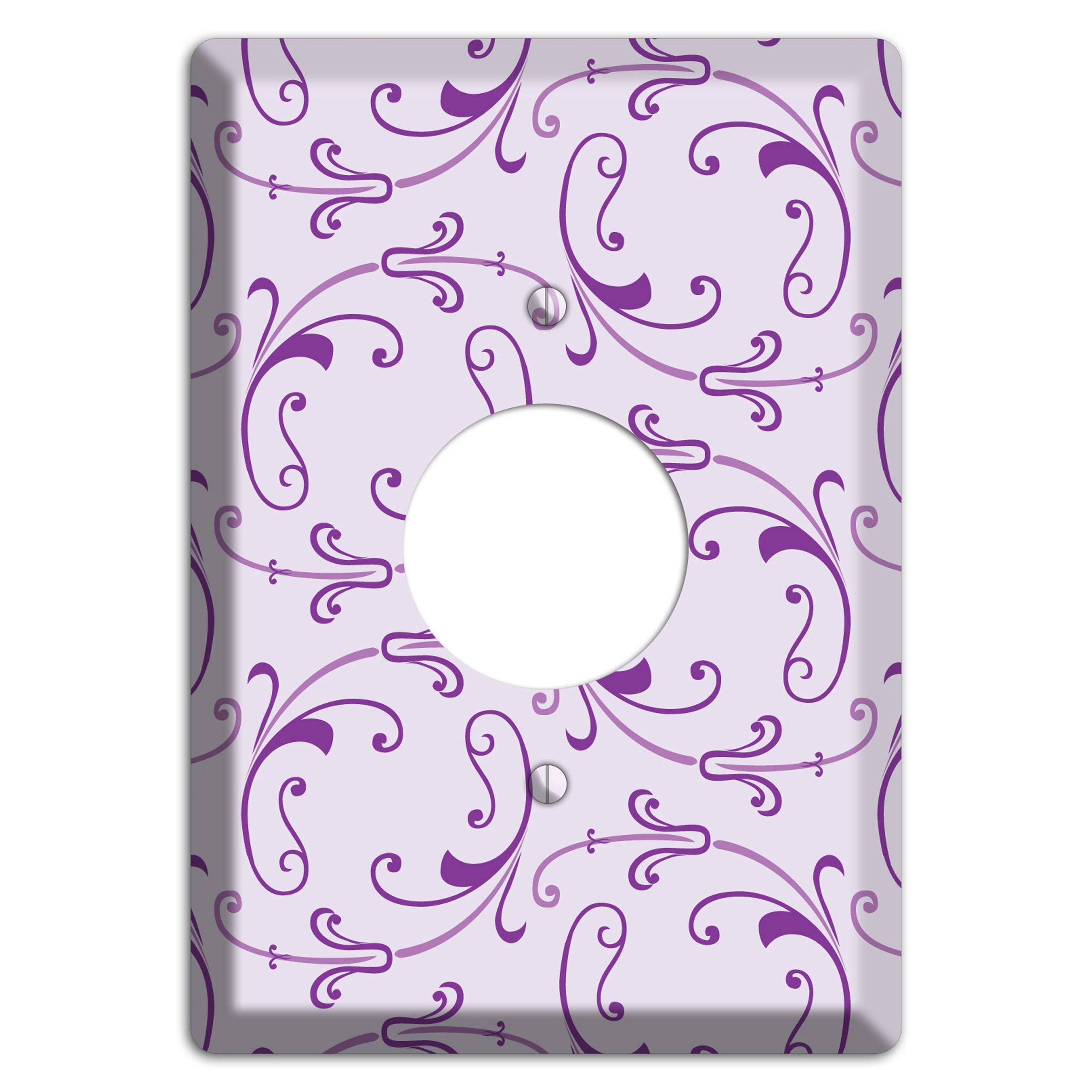 Lilac Victorian Sprig Single Receptacle Wallplate