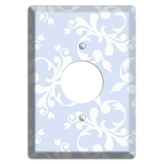 Light Blue Victorian Toile Single Receptacle Wallplate