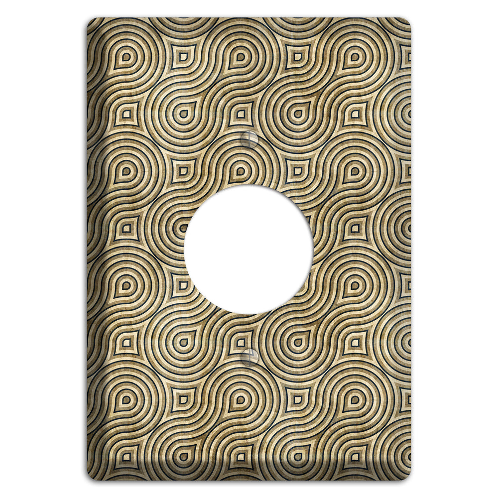 Olive Swirl Single Receptacle Wallplate