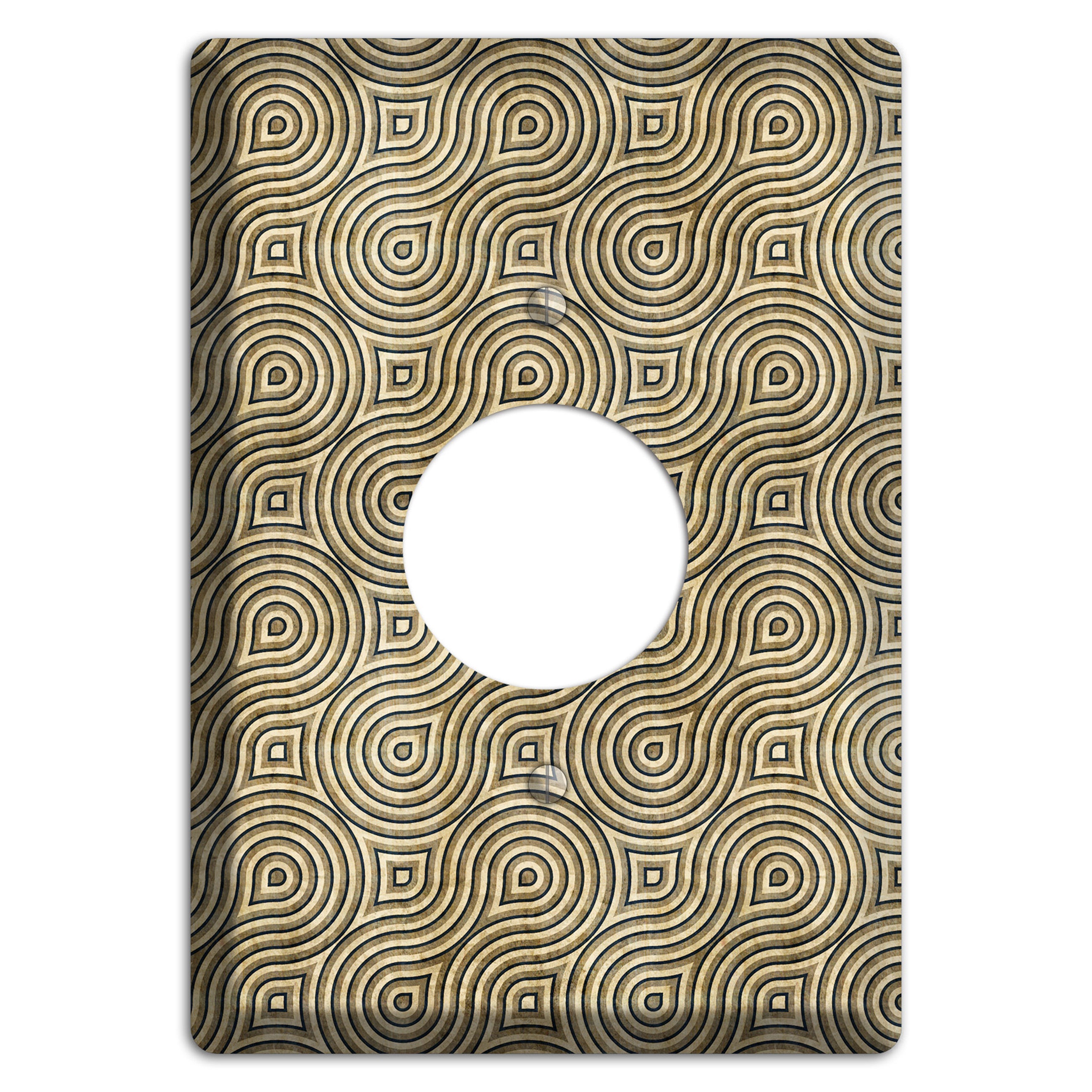 Olive Swirl Single Receptacle Wallplate