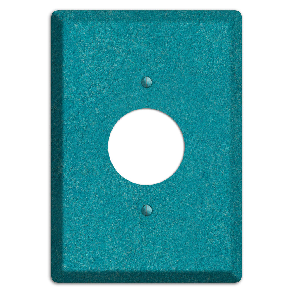 Stucco Teal Single Receptacle Wallplate