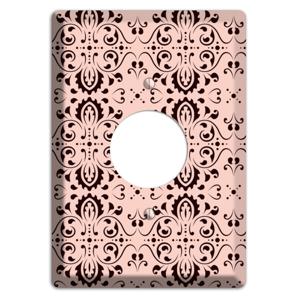 Coral Tapestry Cartouche Single Receptacle Wallplate