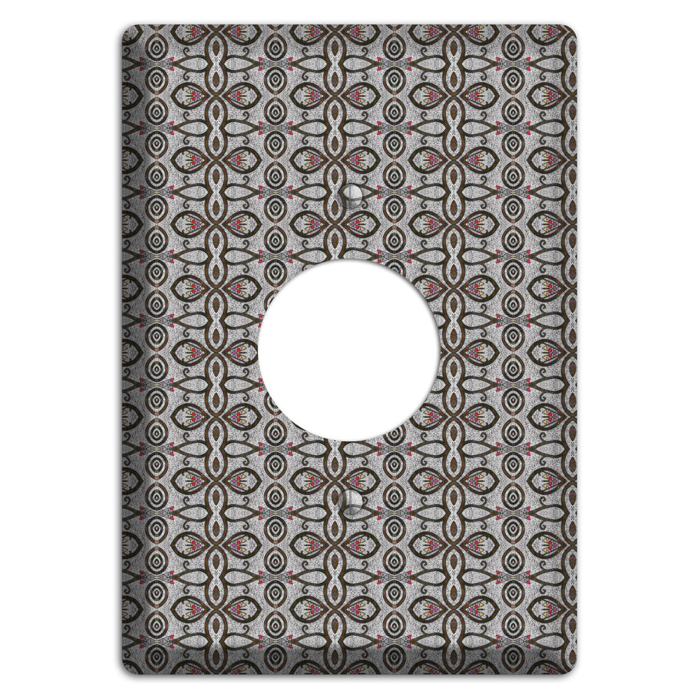 Grey Tapestry Single Receptacle Wallplate