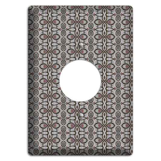 Grey Tapestry Single Receptacle Wallplate