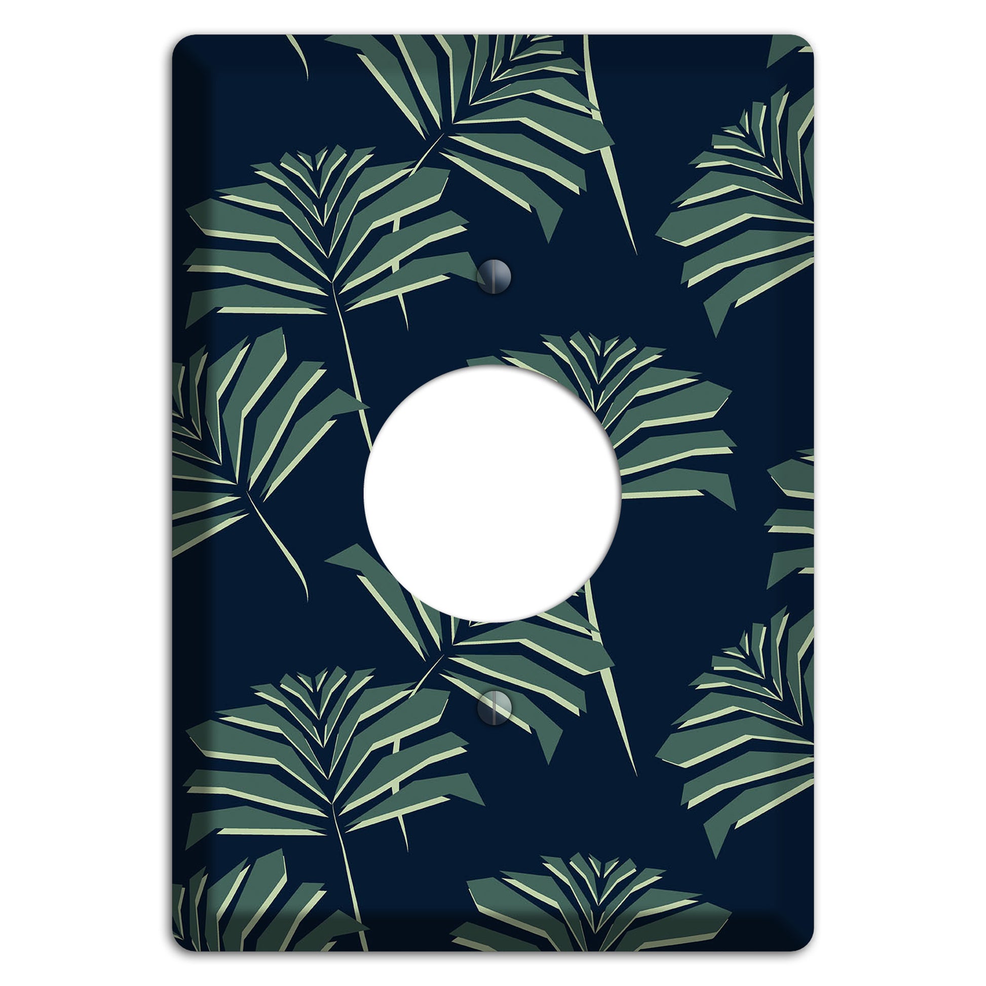 Leaves Style C Single Receptacle Wallplate