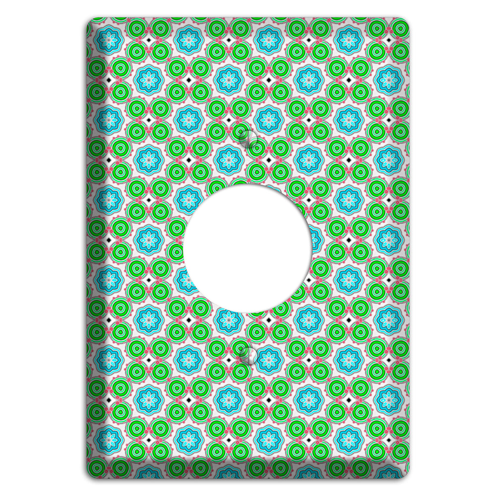 Green Foulard 5 Single Receptacle Wallplate