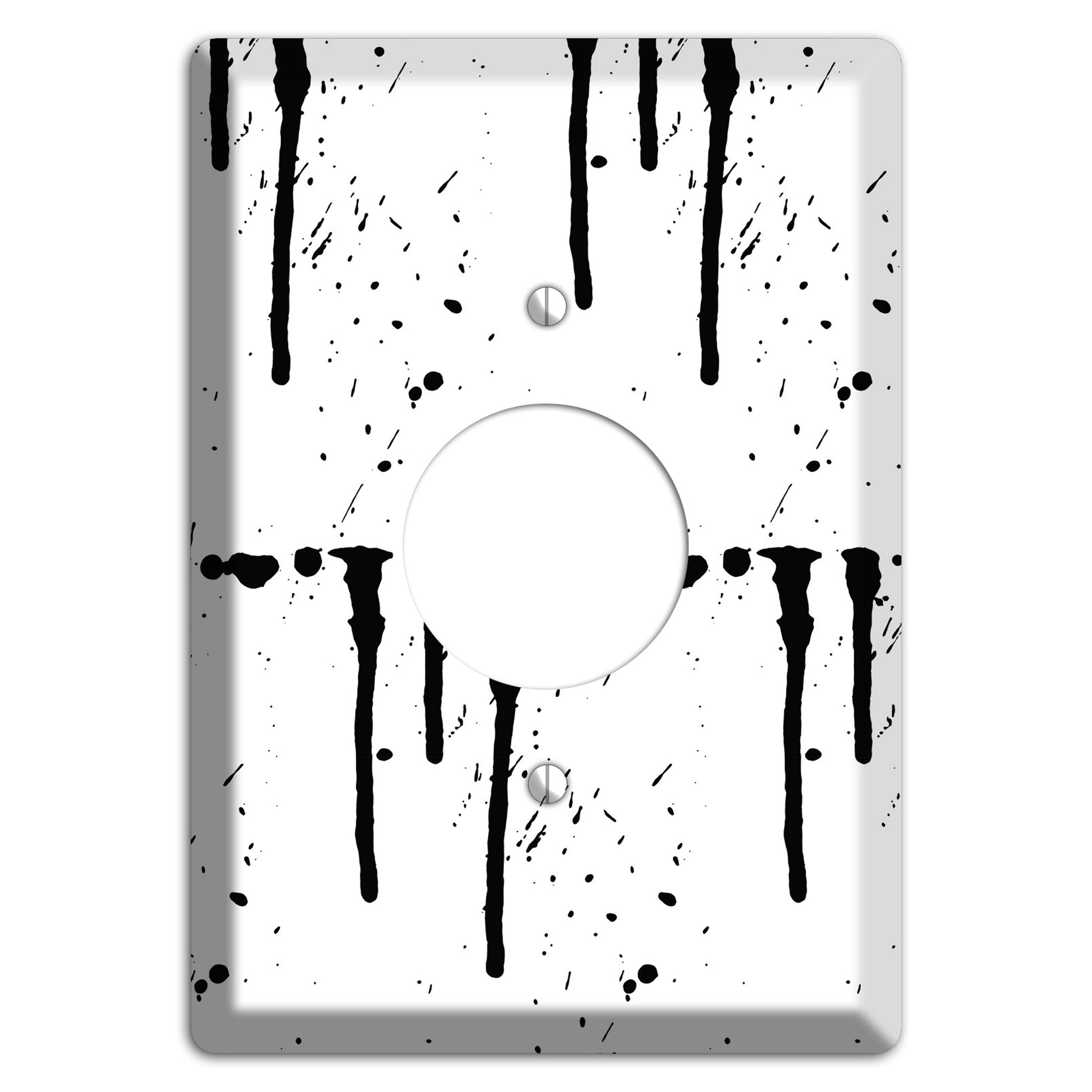 Ink Drips 2 Single Receptacle Wallplate