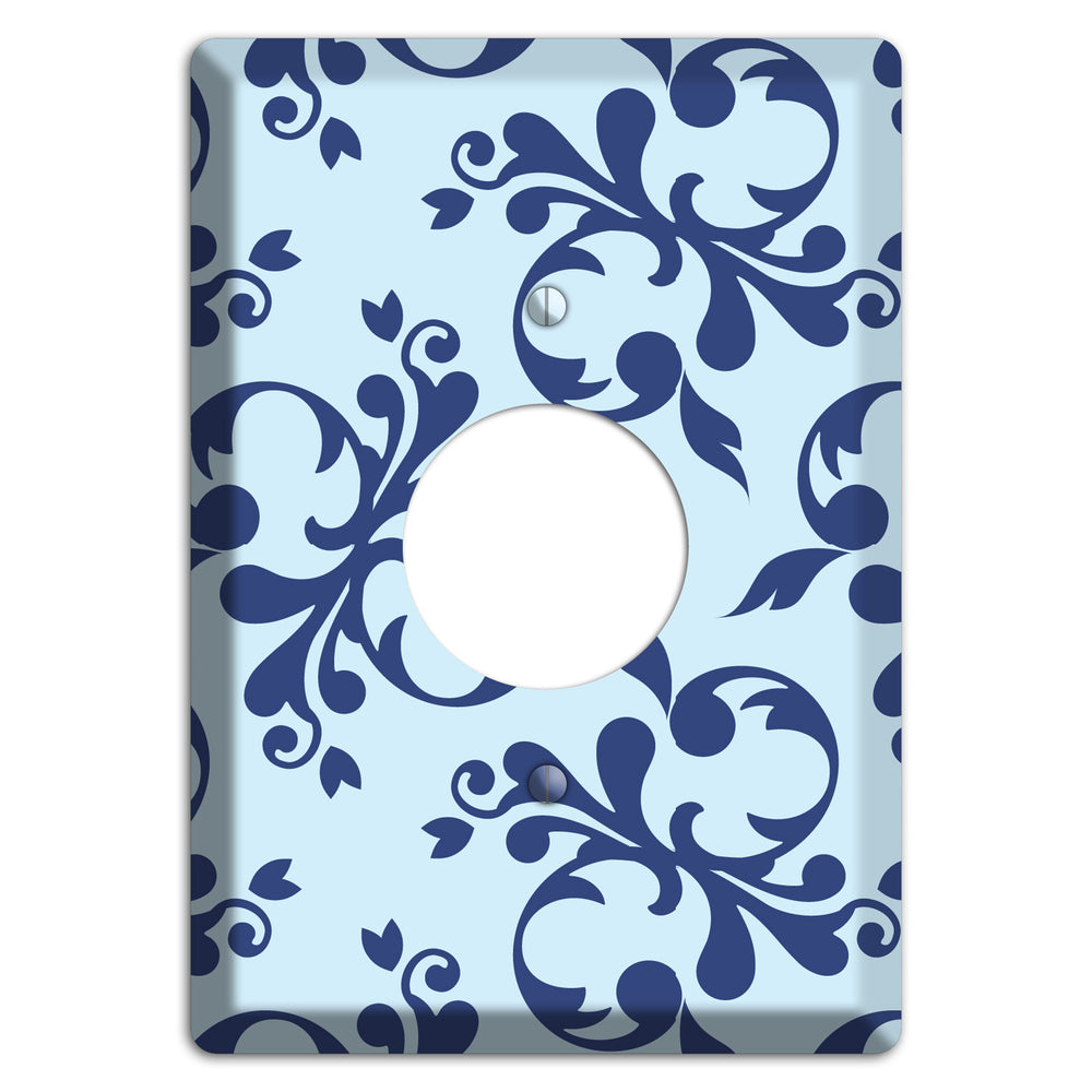Blue Victorian Toile Single Receptacle Wallplate