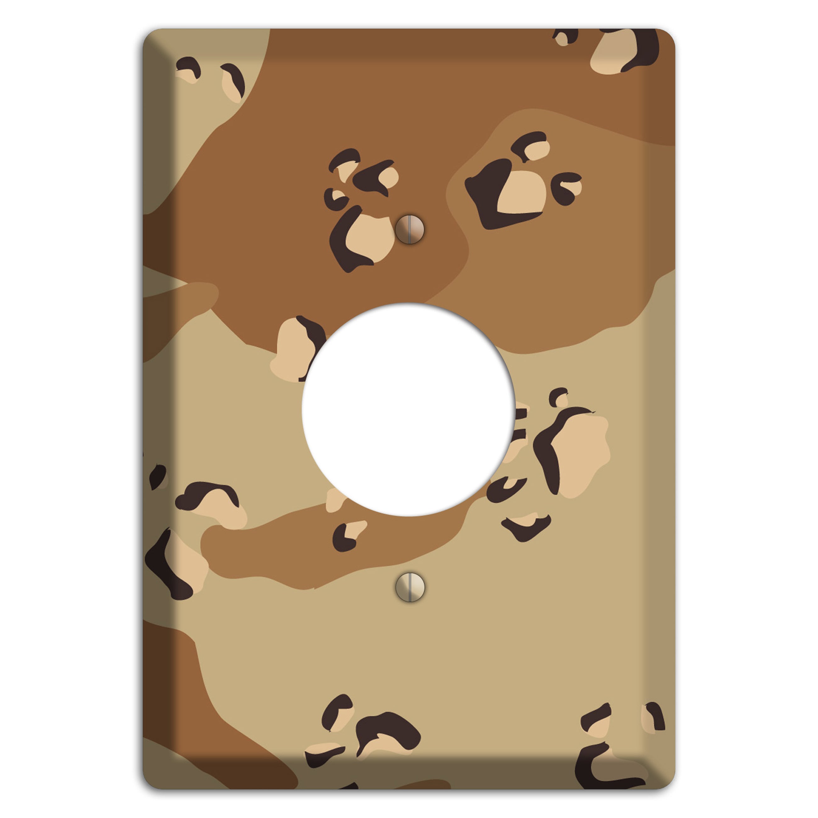 Desert Camo Single Receptacle Wallplate