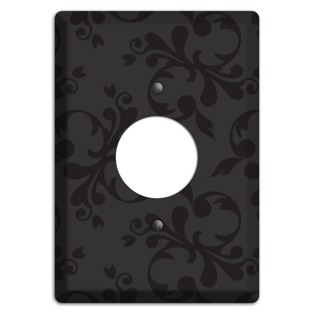 Black Victorian Toile Single Receptacle Wallplate