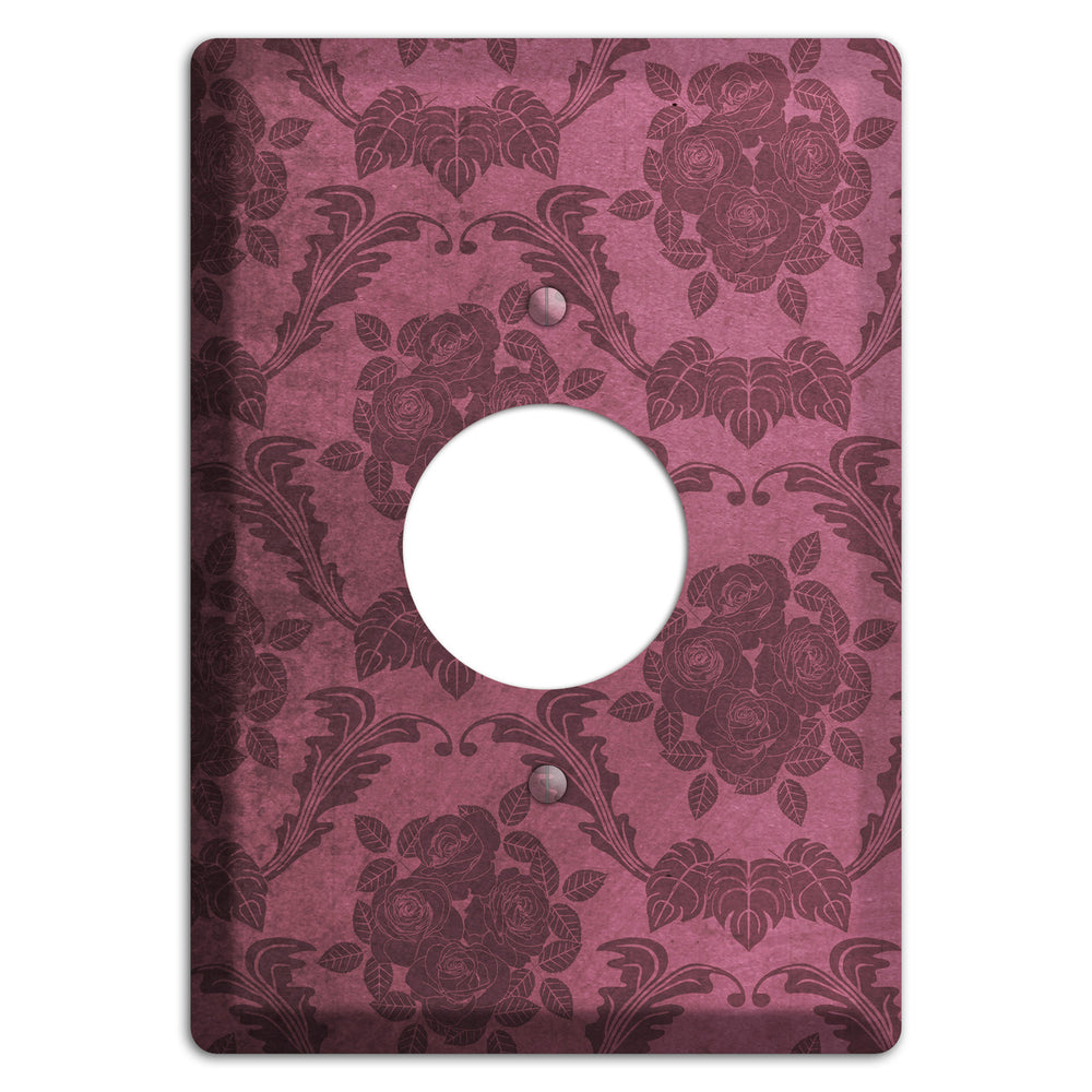 Turkish Rose Vintage Rose Damask Single Receptacle Wallplate