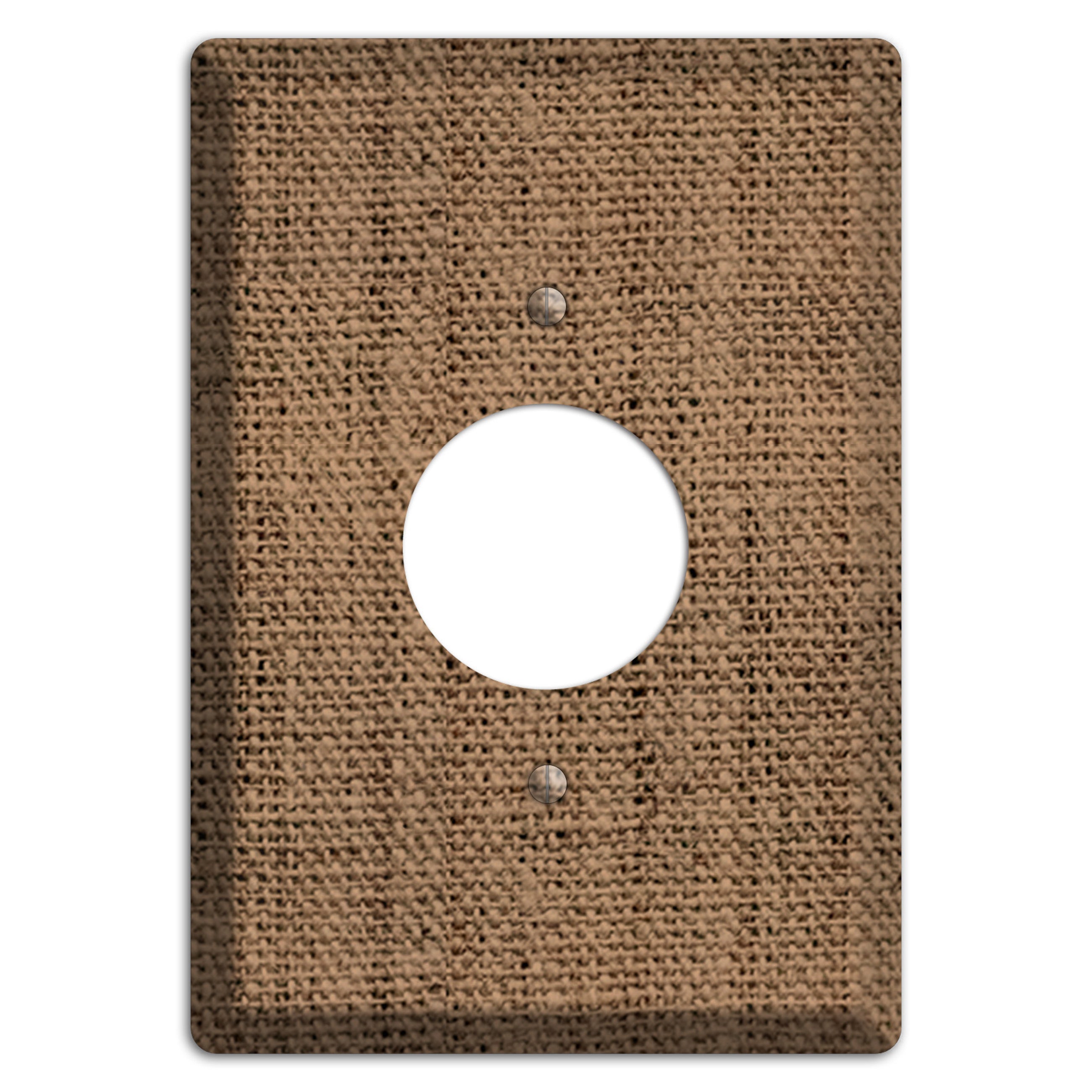 Beaver Burlap Single Receptacle Wallplate