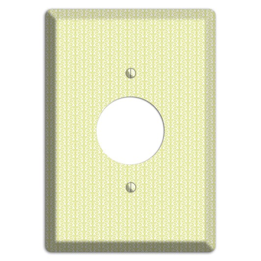 Olive Tiny Toile Half Drop Single Receptacle Wallplate