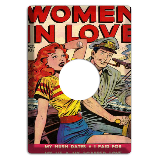 Women in Love Vintage Comics Single Receptacle Wallplate