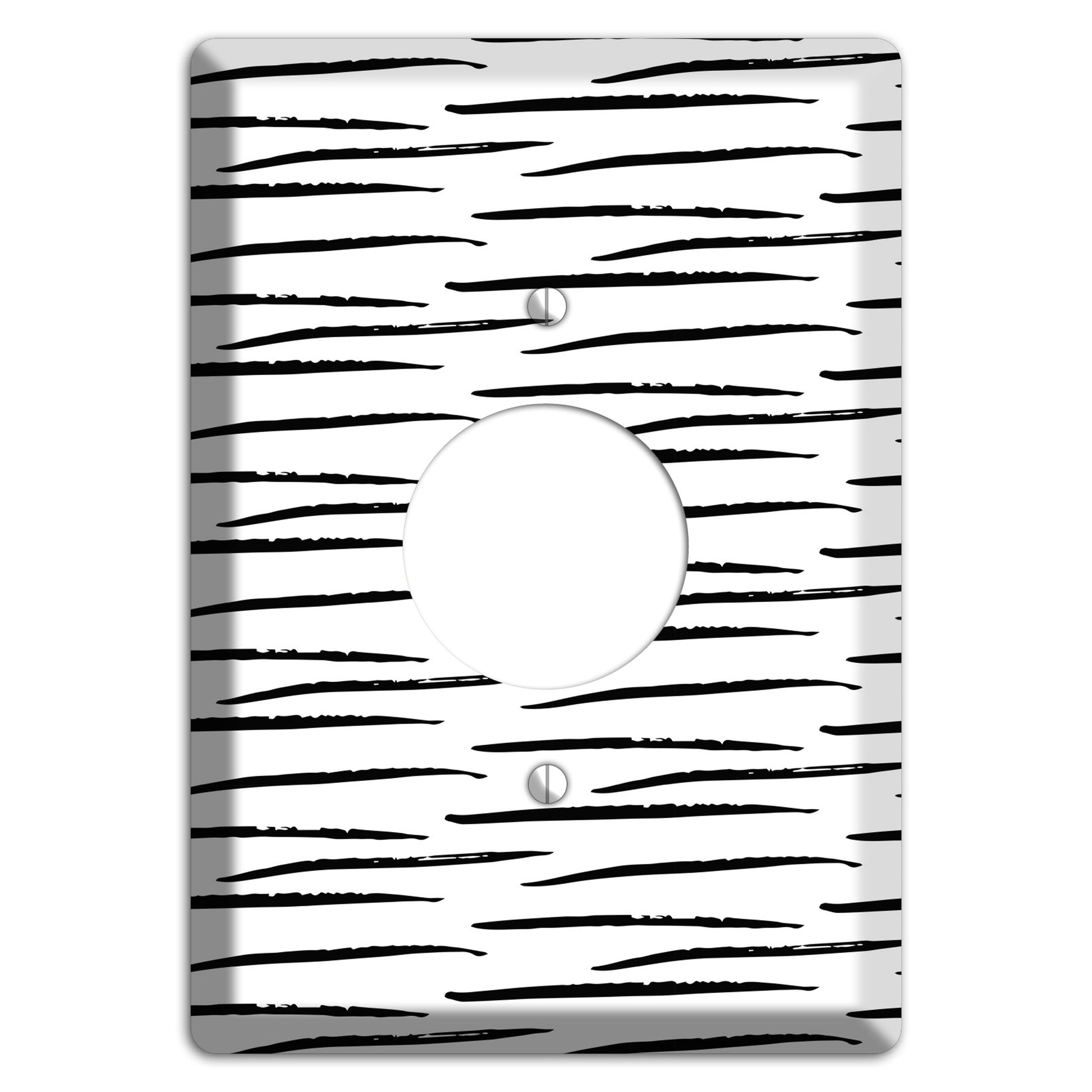 Ink Brushstrokes 9 Single Receptacle Wallplate