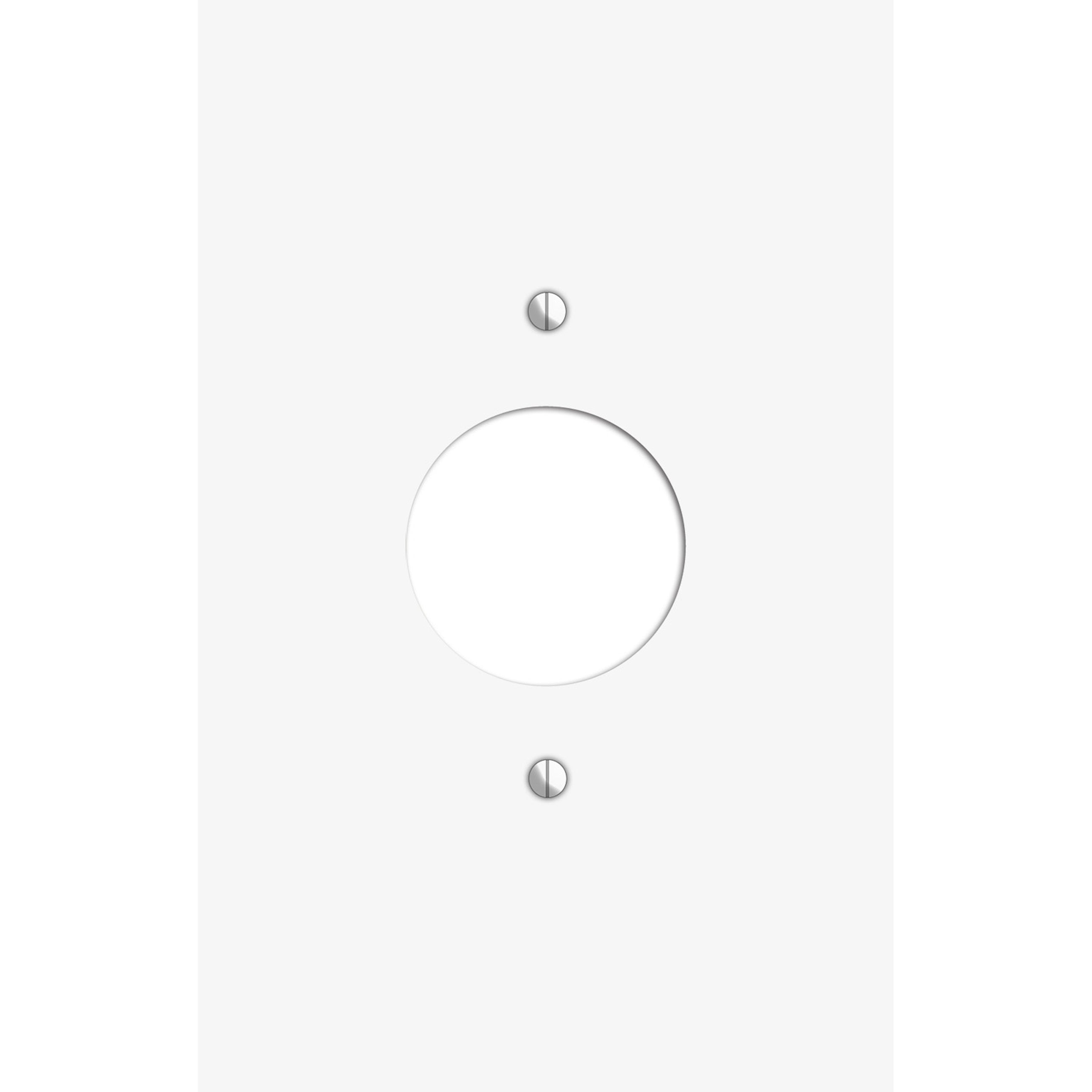 Oversized Discontinued White Metal Single Receptacle Wallplate
