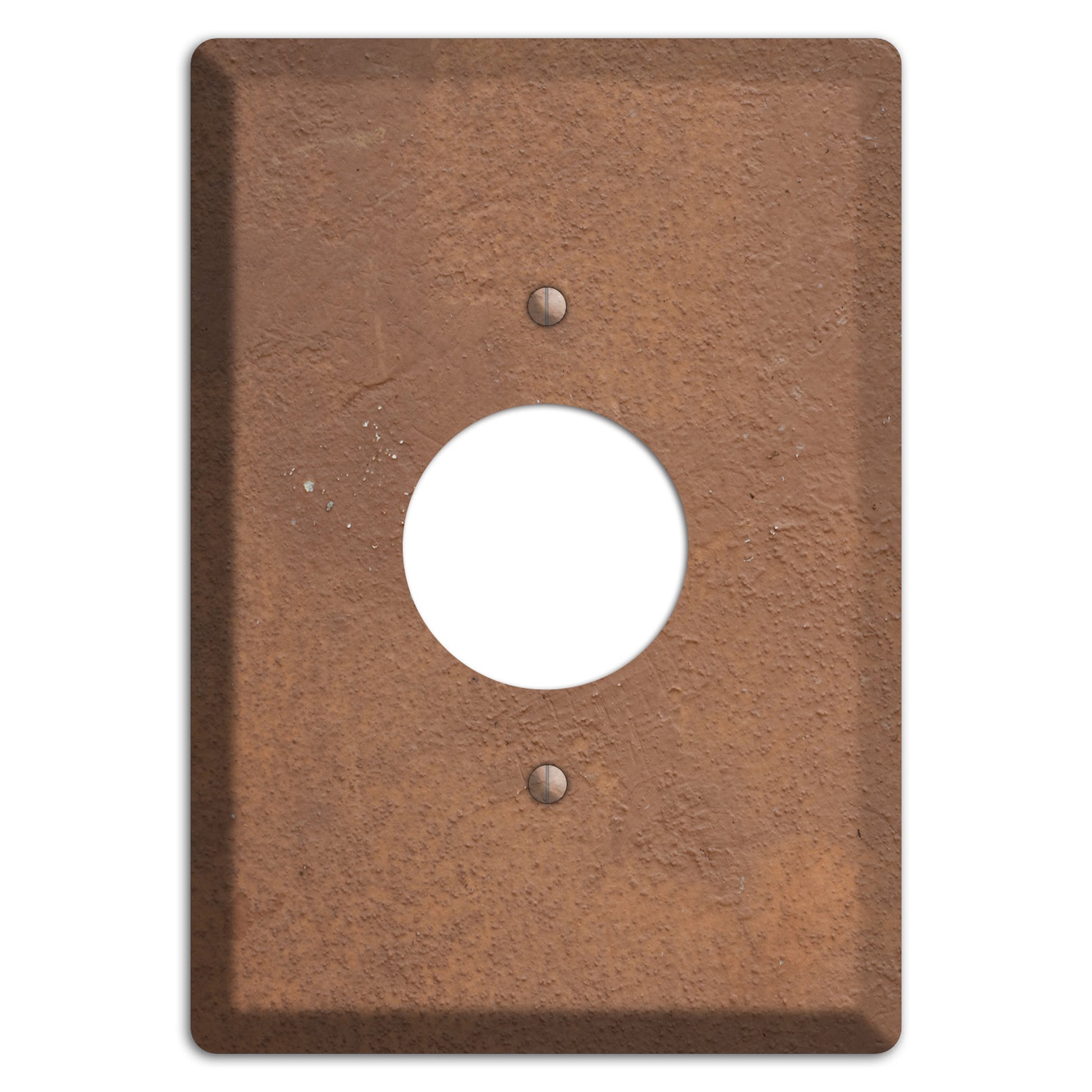 Brown Concrete Single Receptacle Wallplate