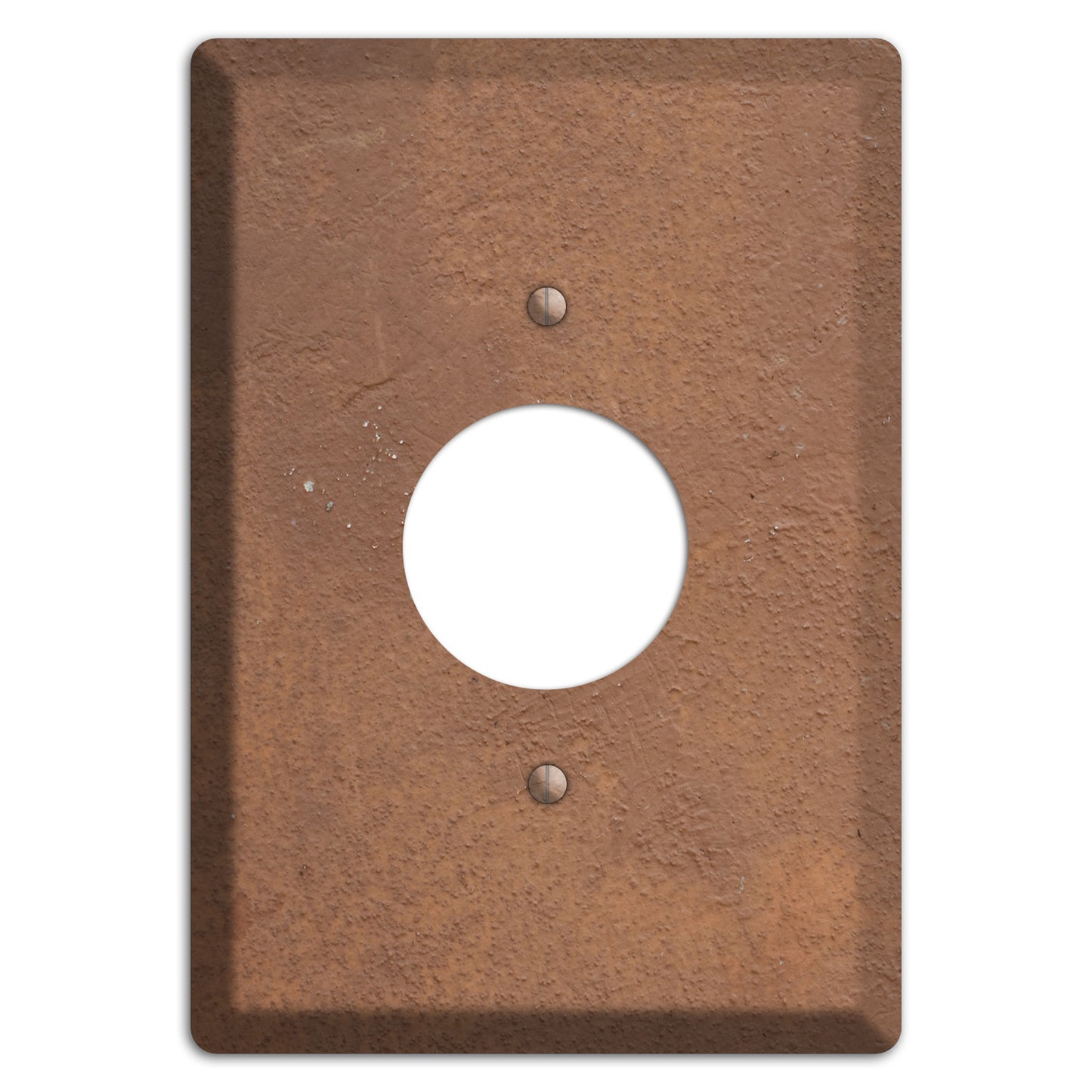 Brown Concrete Single Receptacle Wallplate