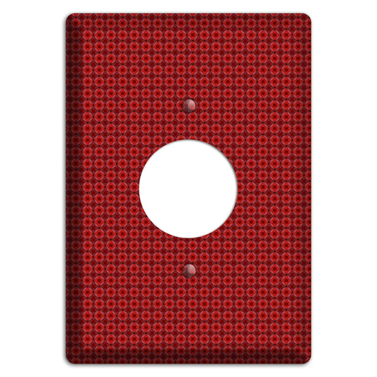 Multi Red Tiled Foulard Single Receptacle Wallplate